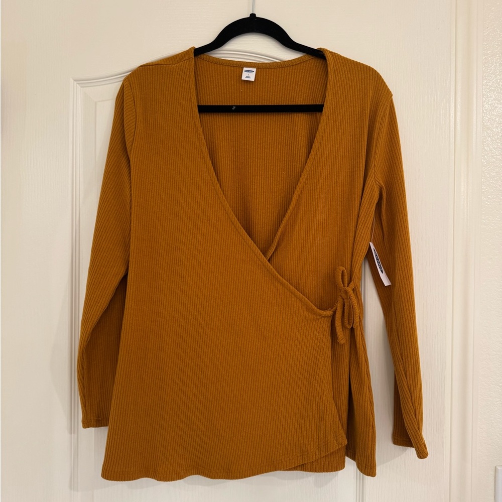 NWT Mustard Wrap Sweater